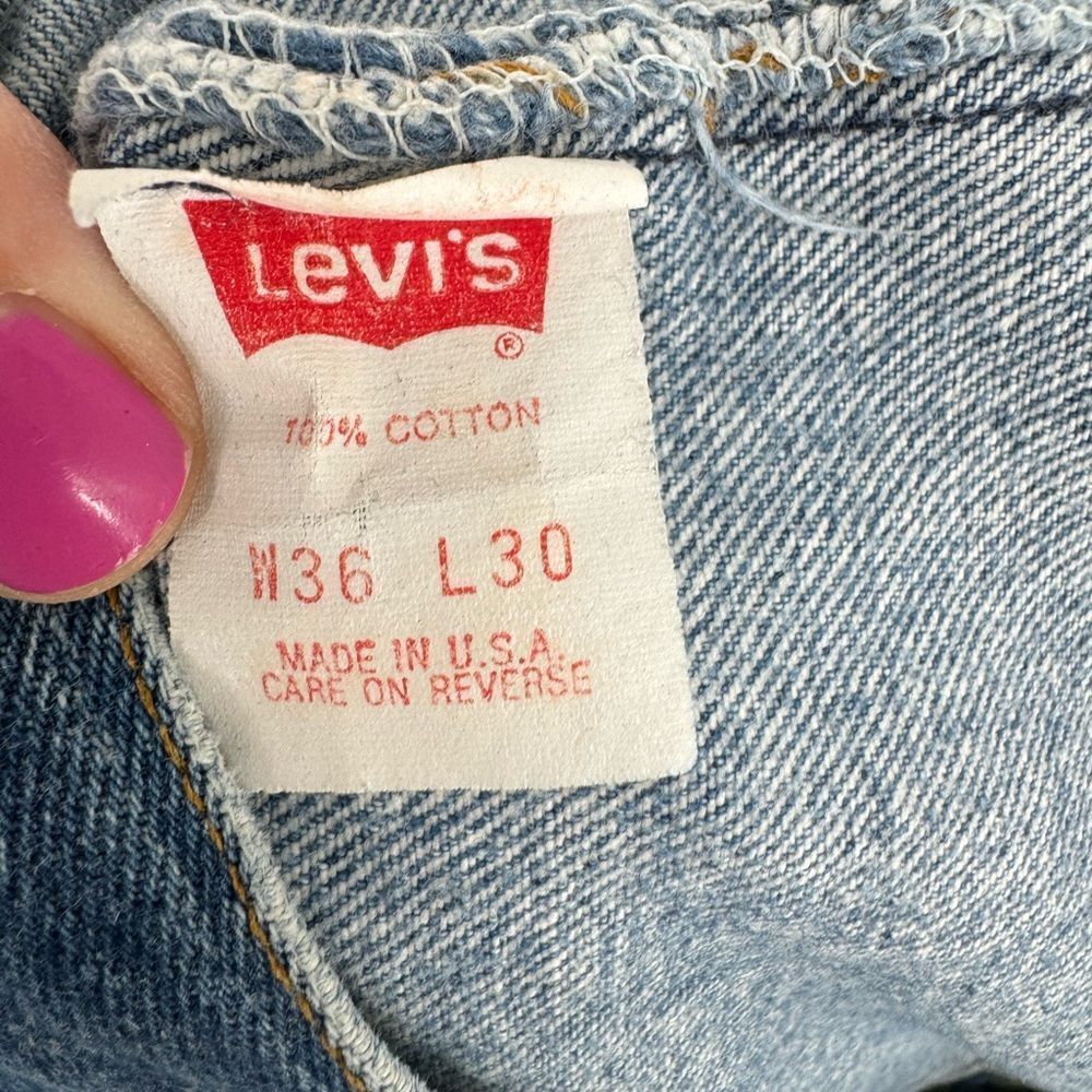 Vintage Levi’s 501 Jeans Altered and Distressed Late 80’s Early 90's - Picture 12 of 16